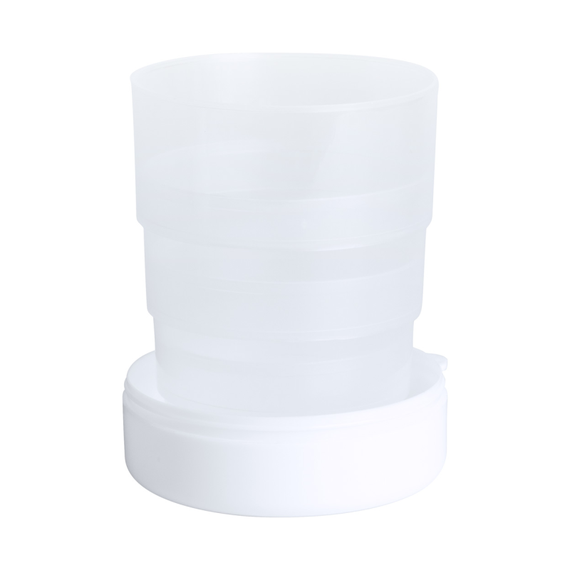 Gobelet pliable blanc avec personnalisation Gobelet pliable blanc avec personnalisation