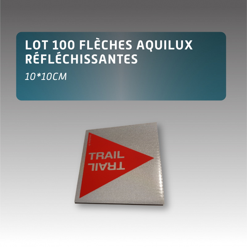 Lot 100 Flèches aquilux réfléchissantes 10*10cm