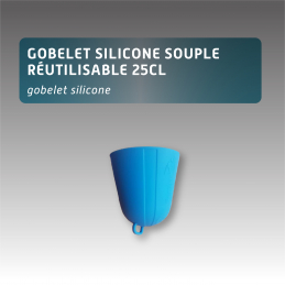 Gobelet silicone souple réutilisable 25cl