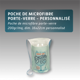 Poche de microfibre porte-verre - personnalisé