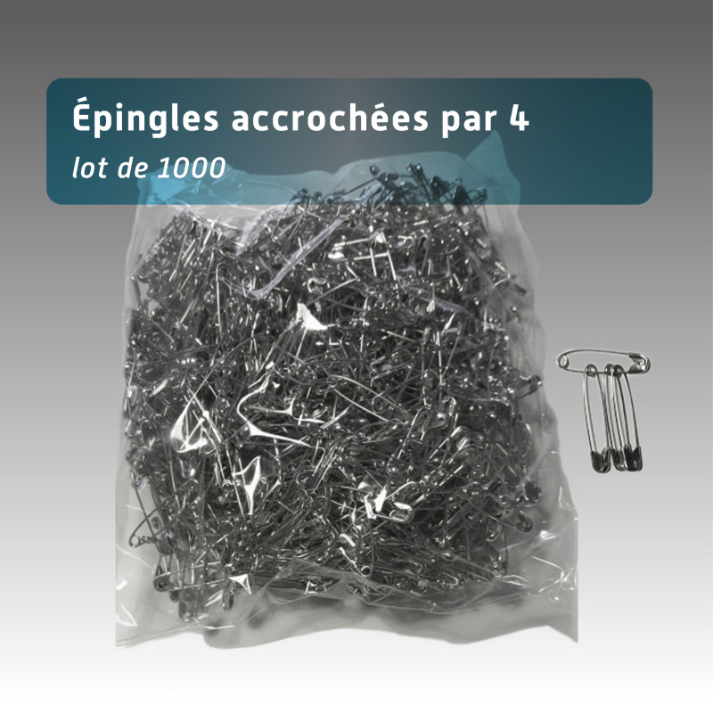 1000 Mini épingles à Nourrice Noires 22 Mm - Pour Couture, Loisirs Créatifs, Bricolage - Lot économique