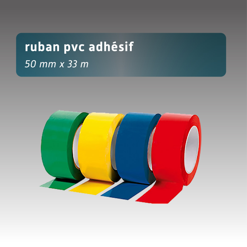 Ruban PVC adhésif 50mm*33m couleur unie