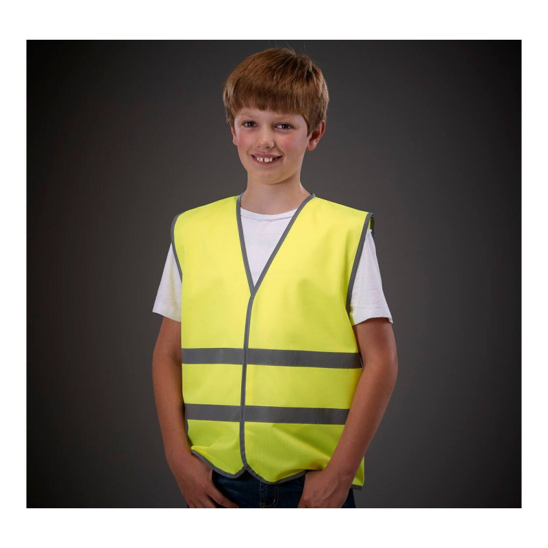 Lot 10 Gilets De Sécurité Enfants Réfléchissants Orange - 3-12 Ans Pour Vélo Et Circulation