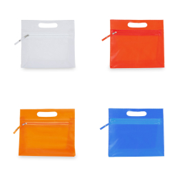 Trousse transparente en PVC - 4 couleurs disponibles - personnalisable