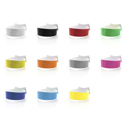Bracelet Tyvex fermeture adhésive - 11 couleurs disponibles - personnalisable
